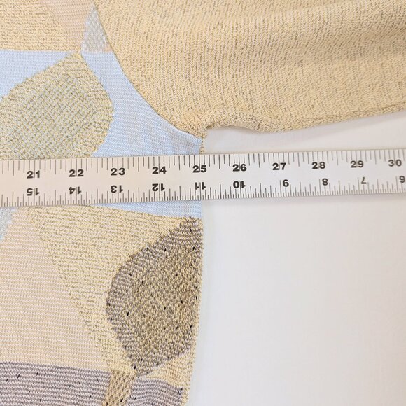 St. Croix Knits Men's Pastel Sweater Size Large Geometric Print Muted Yellow - Picture 6 of 9